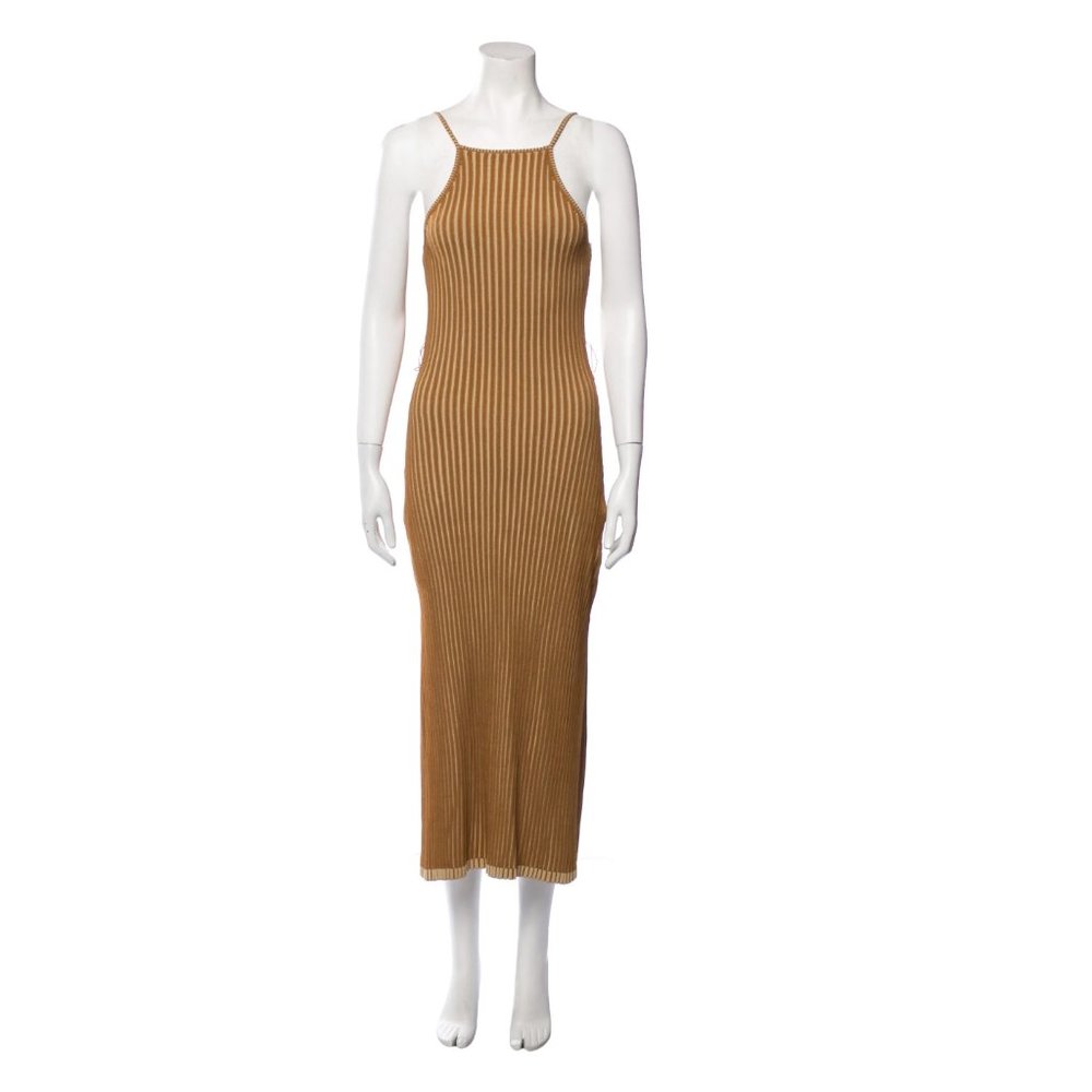 NICHOLAS Square Neckline Ribbed Long Dress Size Small